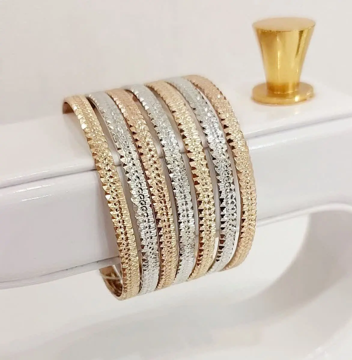 النگو طلاروس دو رنگ 
