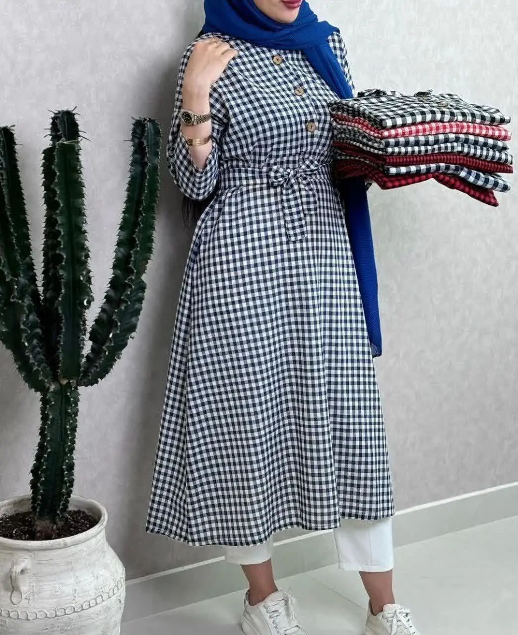 نام: پیراهن چهارخونه بلند
