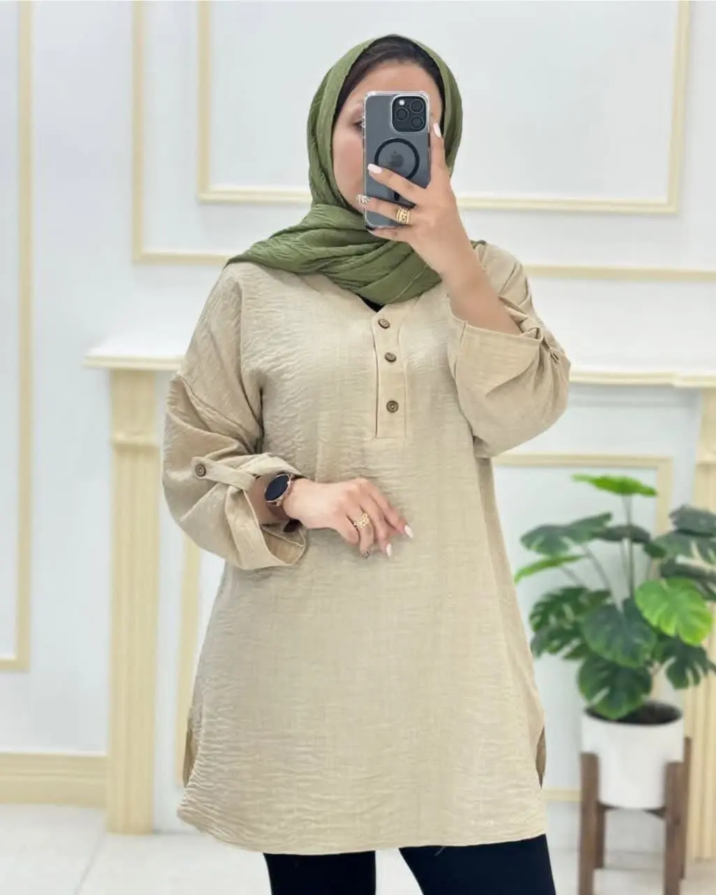 👚نام: تونیک مانتویی قواره دار
