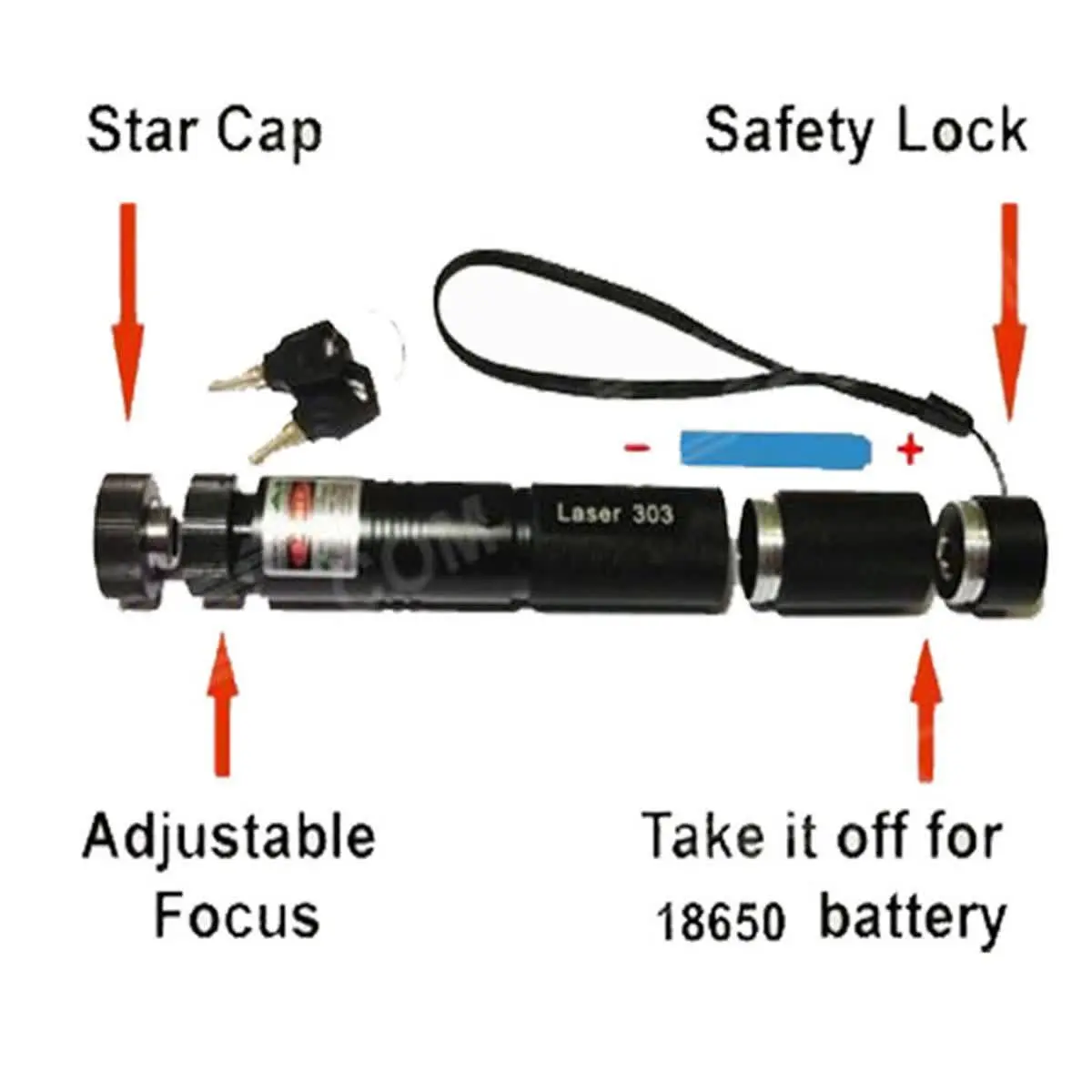 🔥#لیزر پوینتر مدل #۳۰۳🔥
