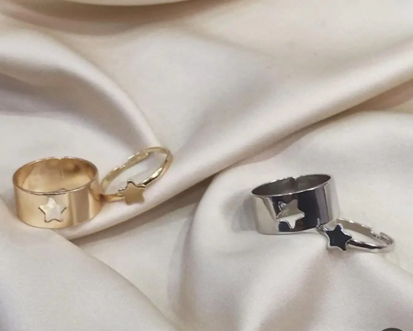 💍انگشتر کاپلی ماه و ستاره 🤩