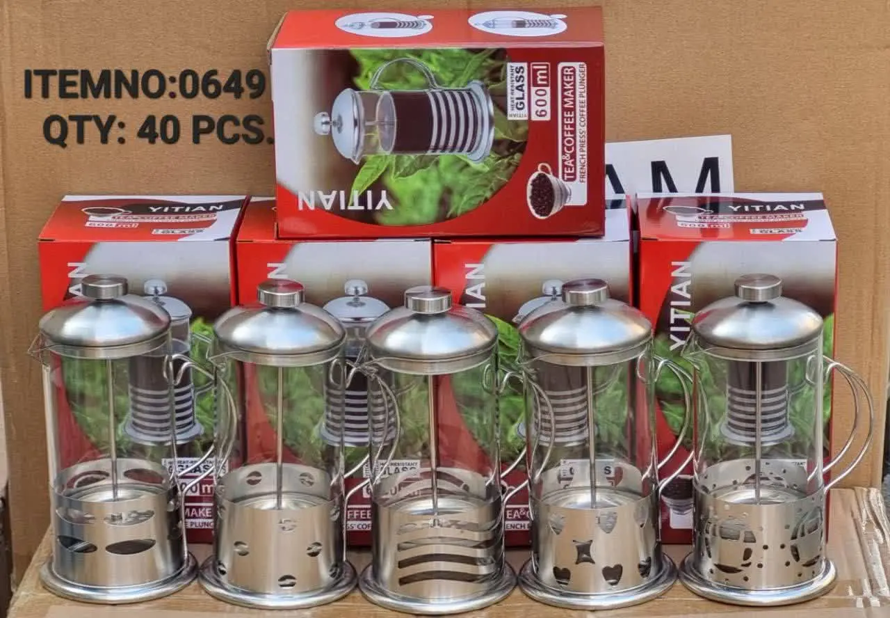 دمنوش وفرنچ پرس استیل ۶۰۰ میلی