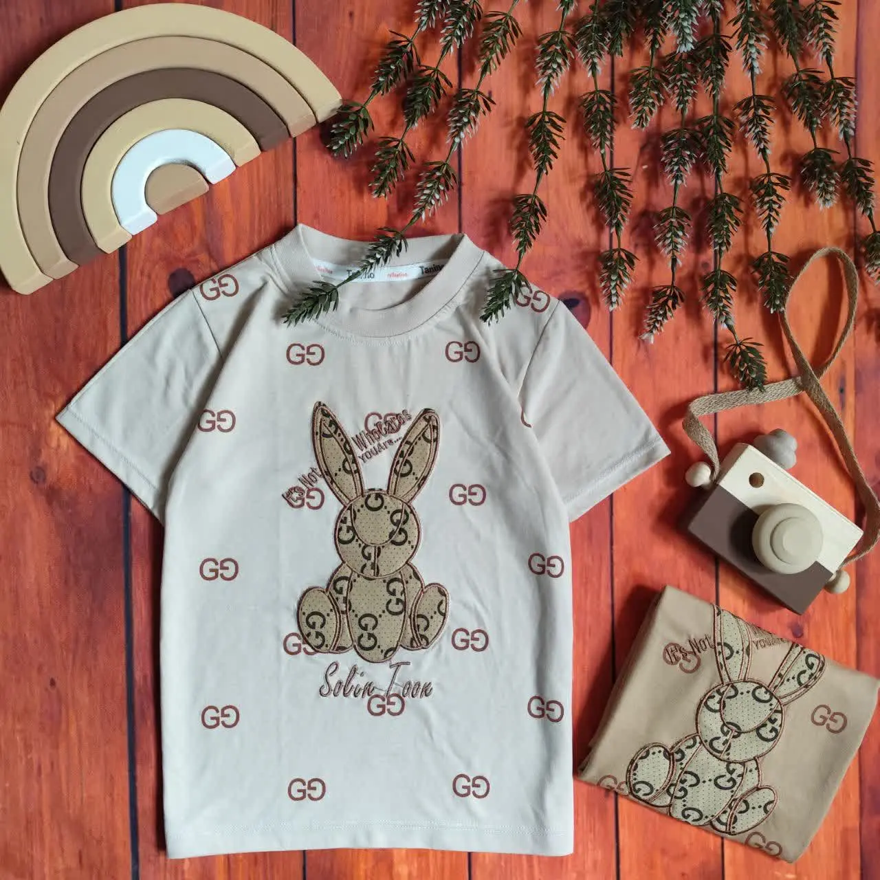 😍تیشرت تک دخترانه خرگوش، جن...