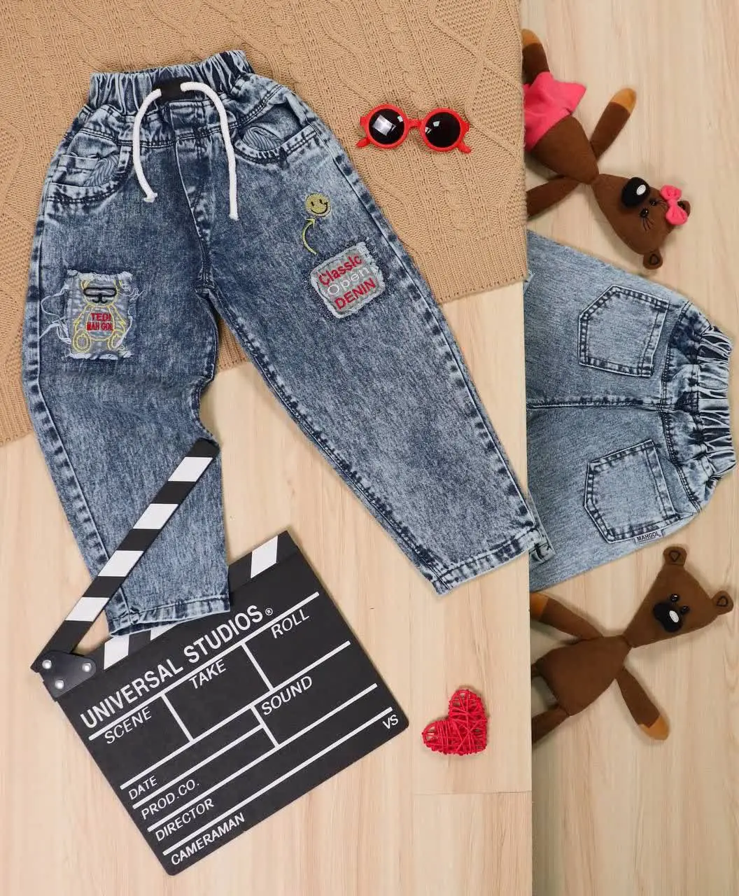 👫شلوار جین مام آبی روشن تدی و لبخند👫
