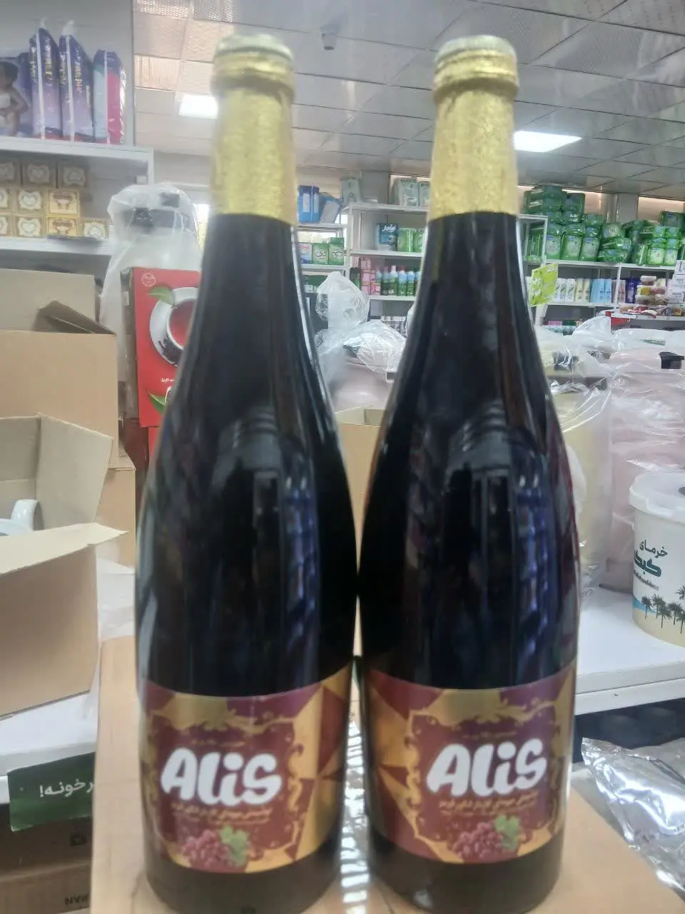 نوشیدنی انگور عالیس شیشه ای...