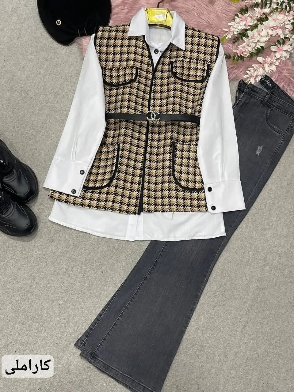 نام: ست وست + شومیز + کمربند
