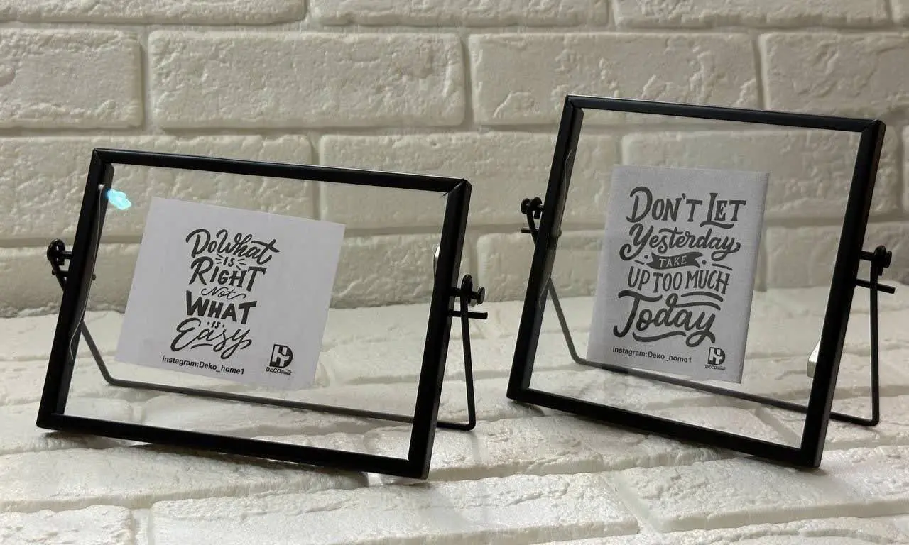 🛑قاب عکس فلزی مشکی رنگ کوره...