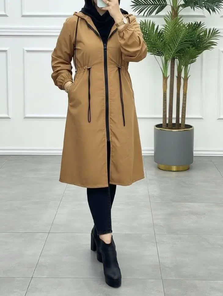 💥 مانتو بارونی جلوزیپ😍