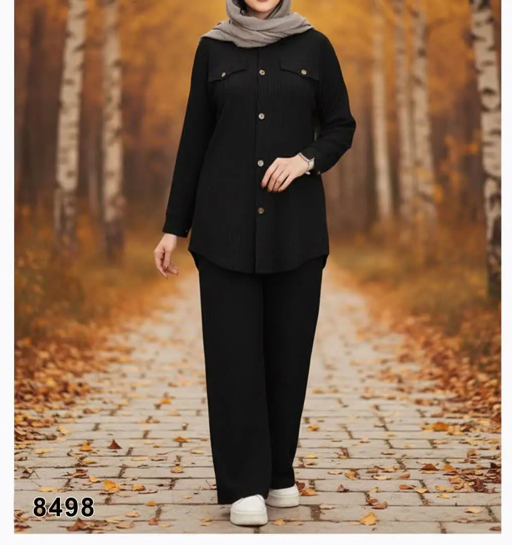 ست شومیز دمپا هلالی و شلوار بگ