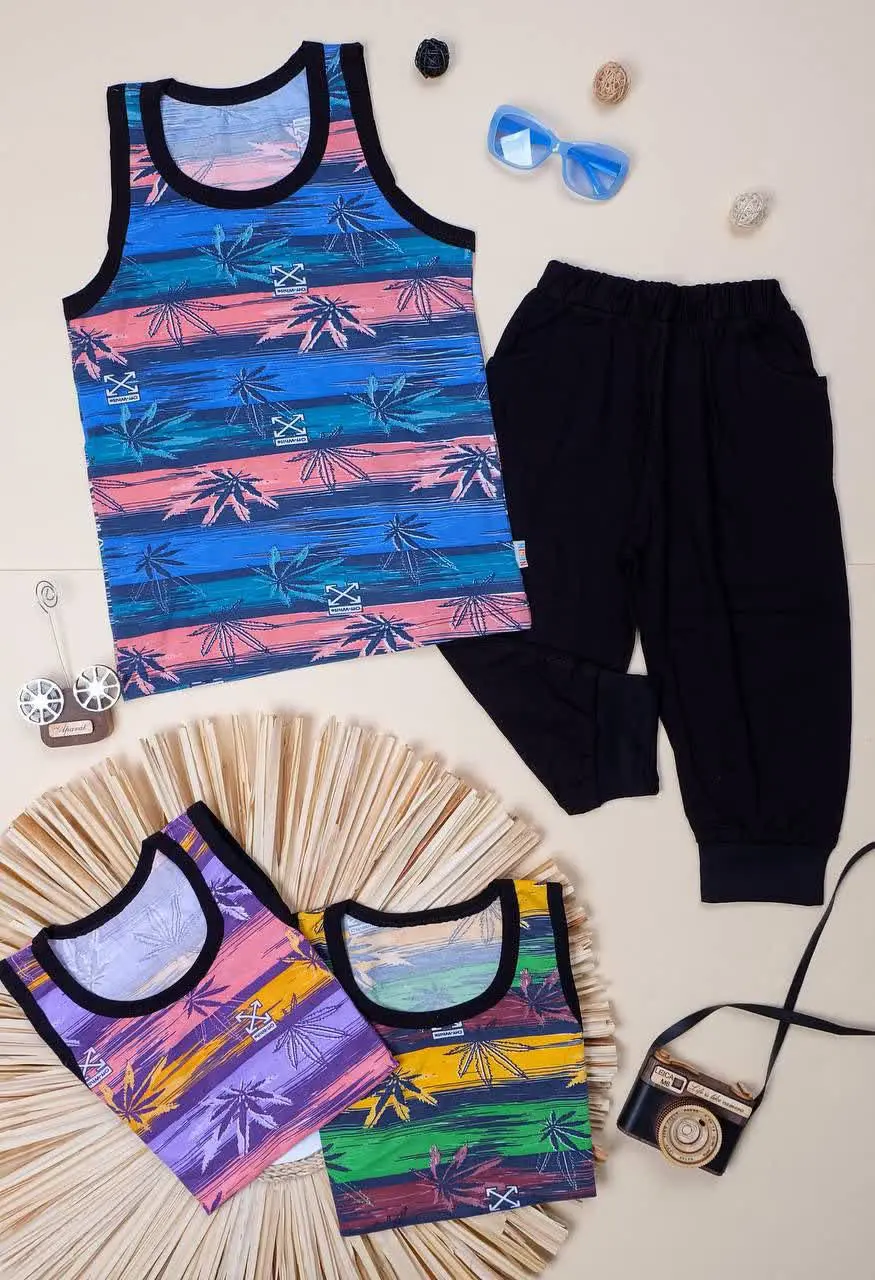 👕نام: #تاپ شلوارک پسرانه چاپی
