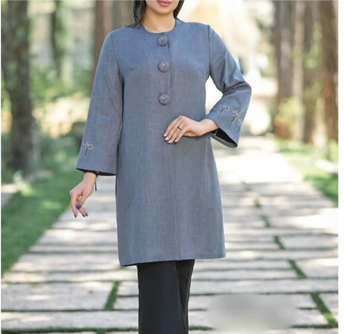 💥مانتو گلدوزی مدل شکوفه