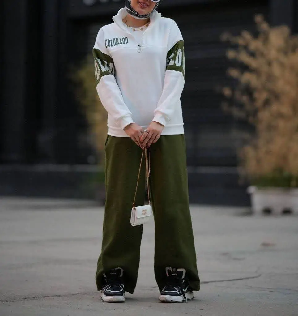 ⚜️ست بلوز و شلوار نیم زیپ