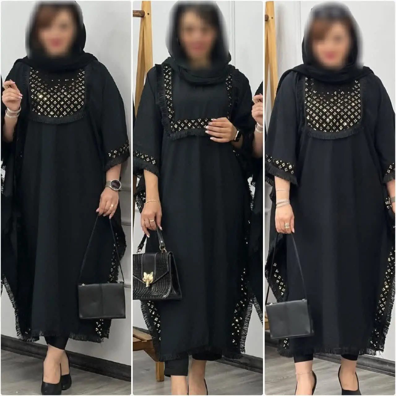 🖋نام: مانتو عبایی سینه طلایی
