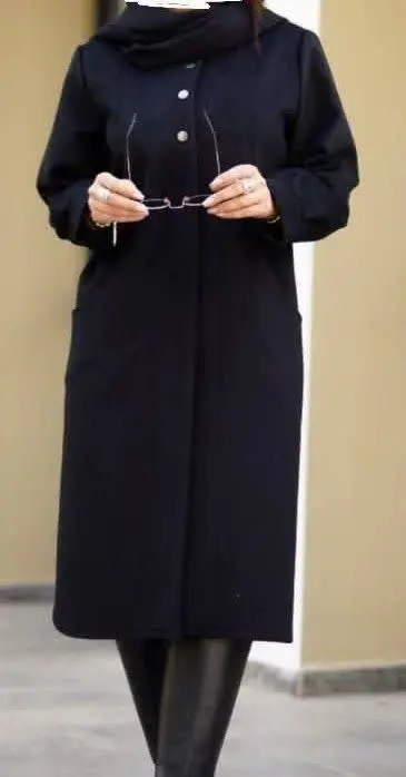 مانتو پاییزه دگمه دار