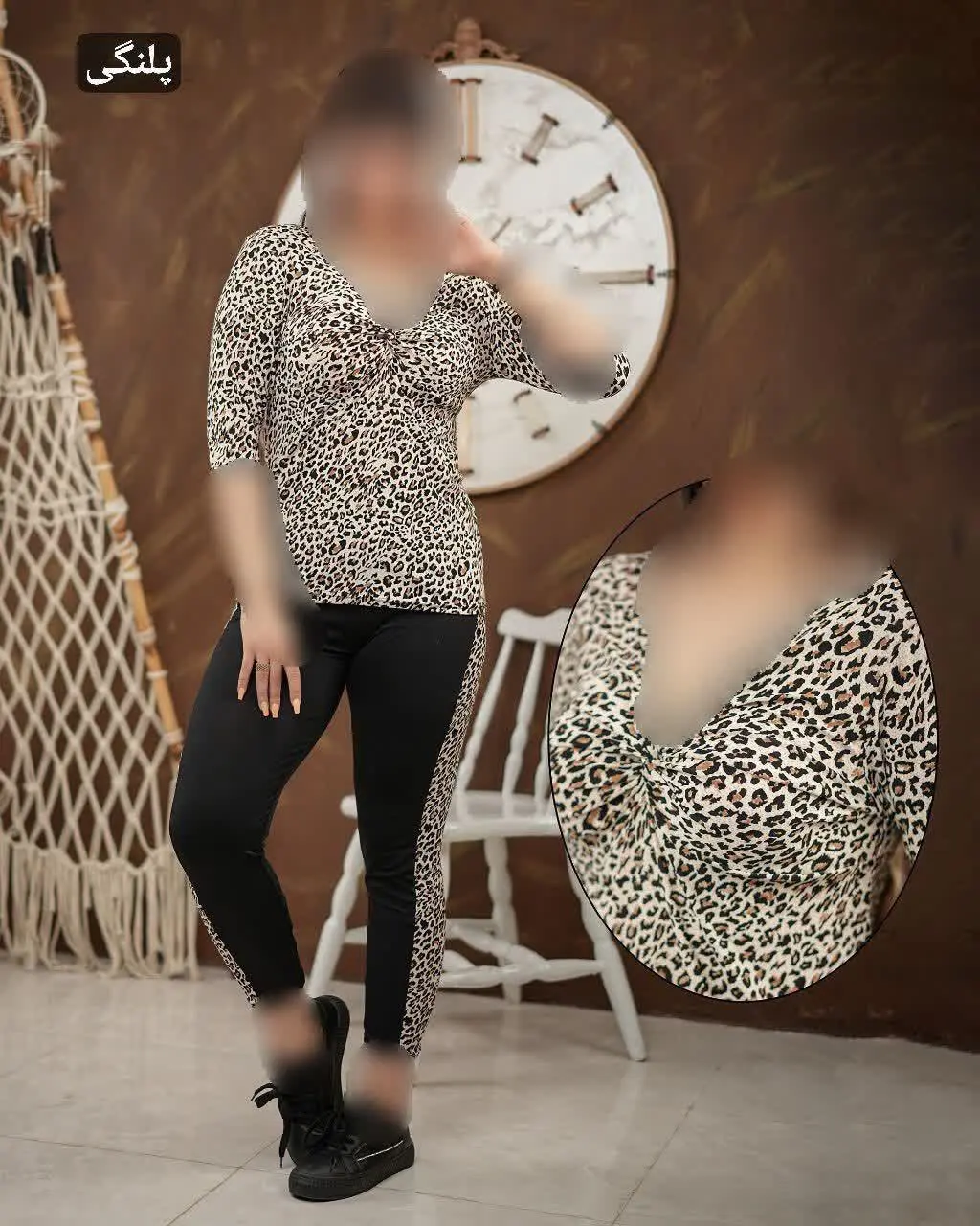 نام: ست تونیک شلوار یقه گره‌ای آسنات
