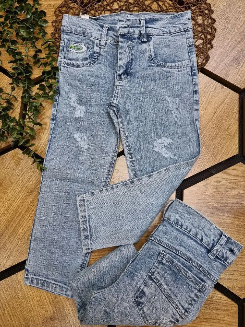 👖شلوار لی اسلپ ساده کمردار 👫👫