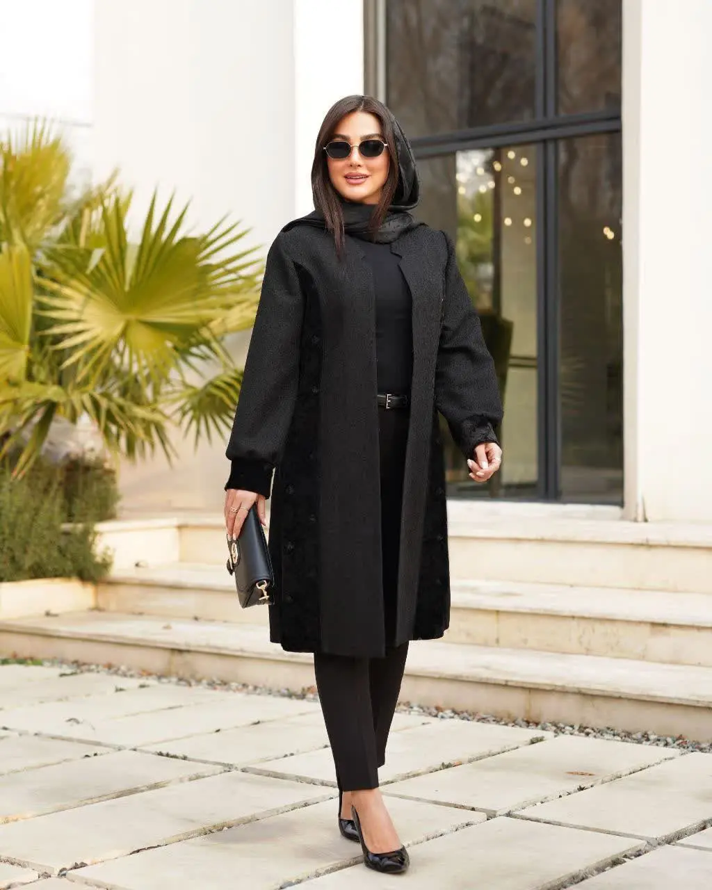 👗 مانتو یقه وی مدل تارا
