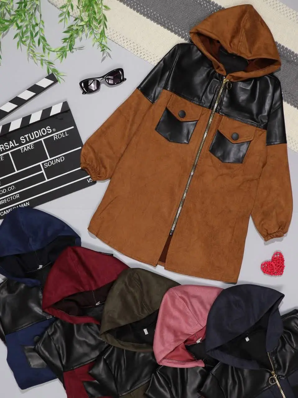 👫مانتو سوئیت بالا چرم دو جیب👫