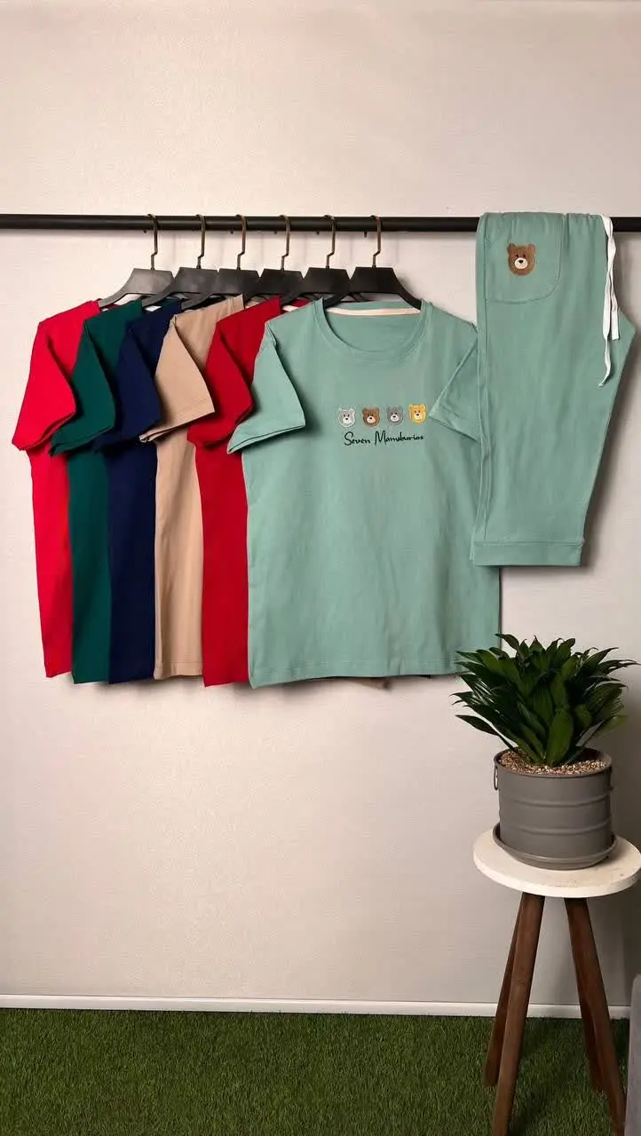 ست تیشرت شلوارک خرسی