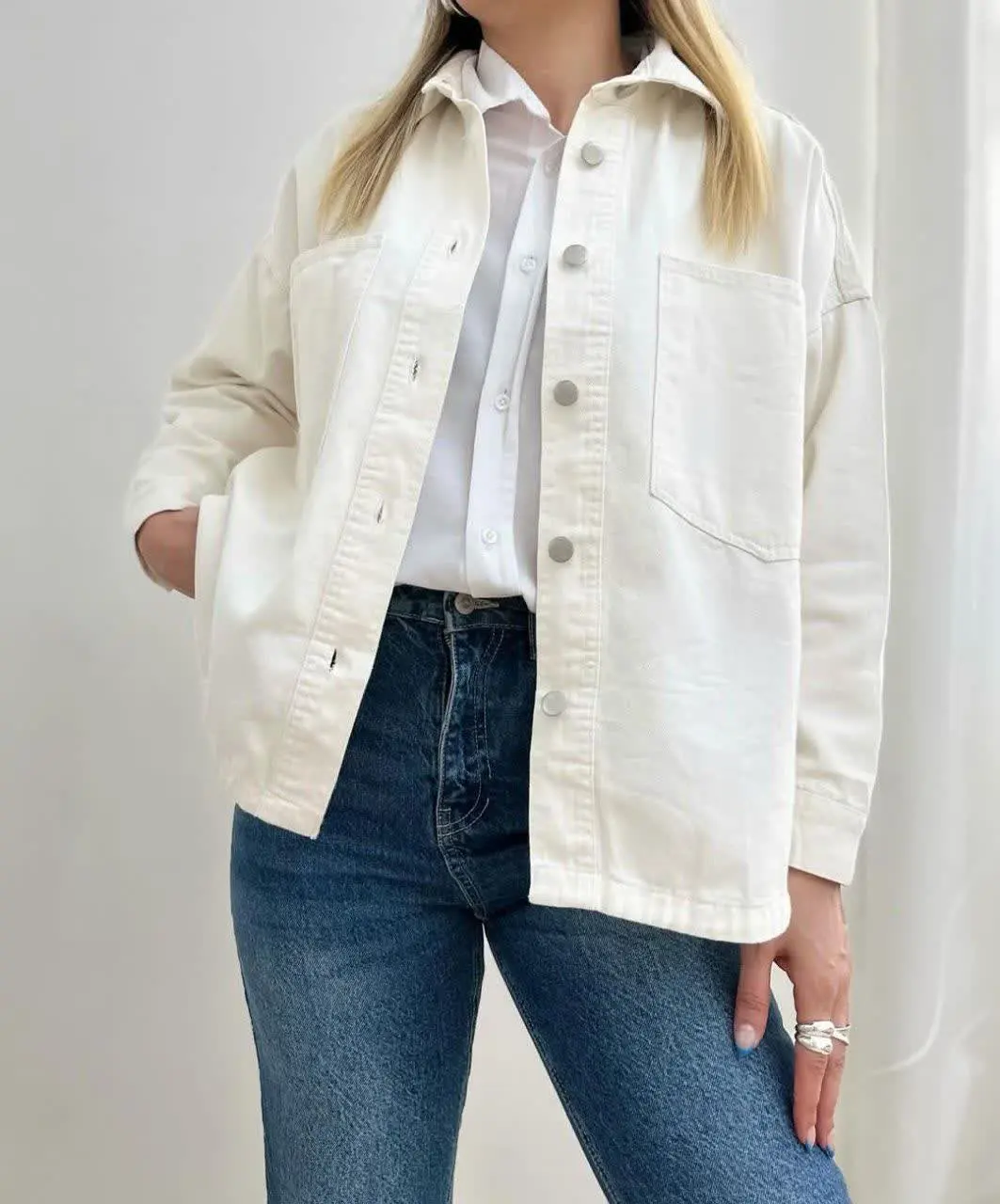 🖋نام: شومیز جین سفید
