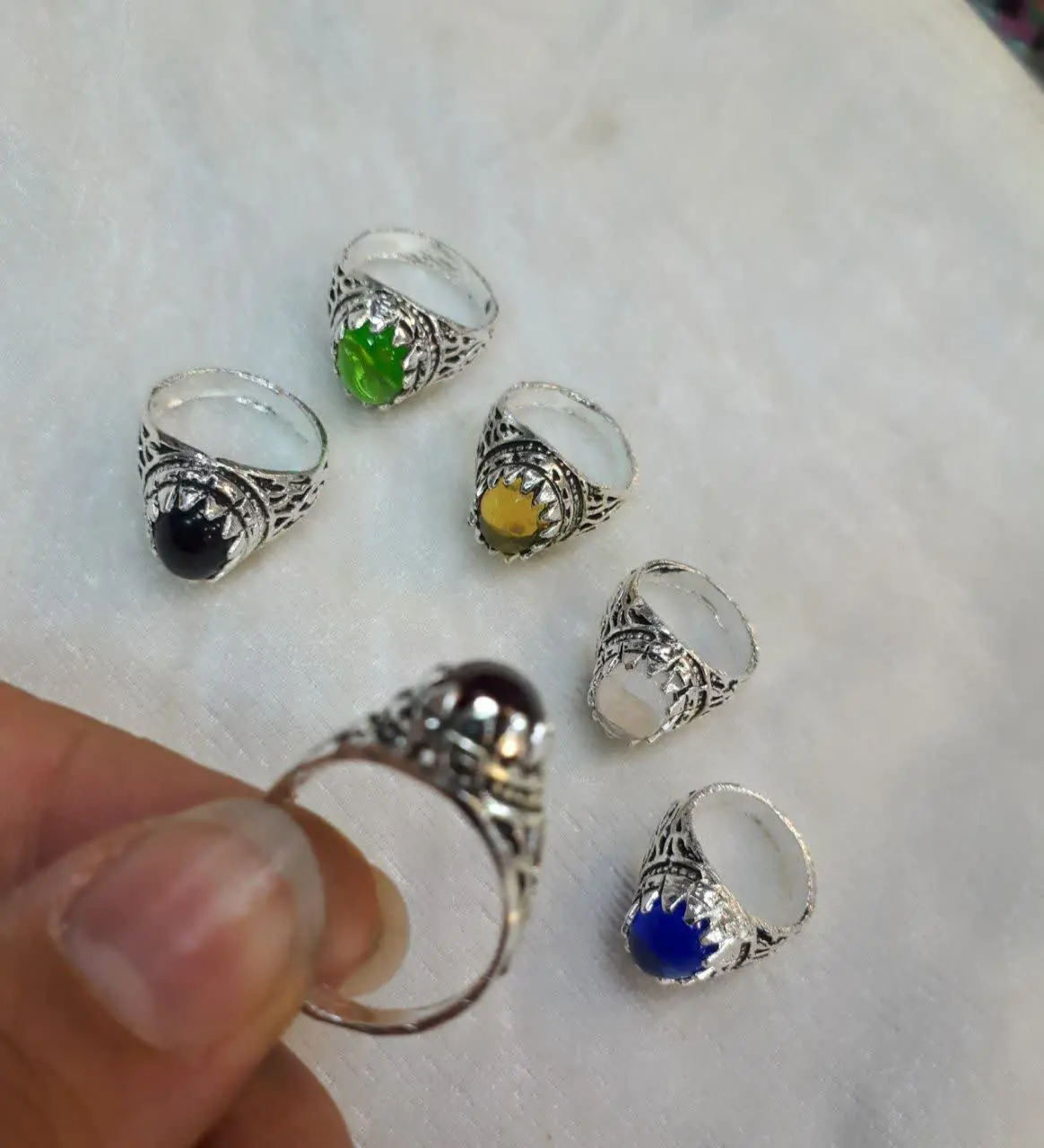 ⭕️ انگشتر نگین دار پسرانه و دخترانه (کودکانه) 
