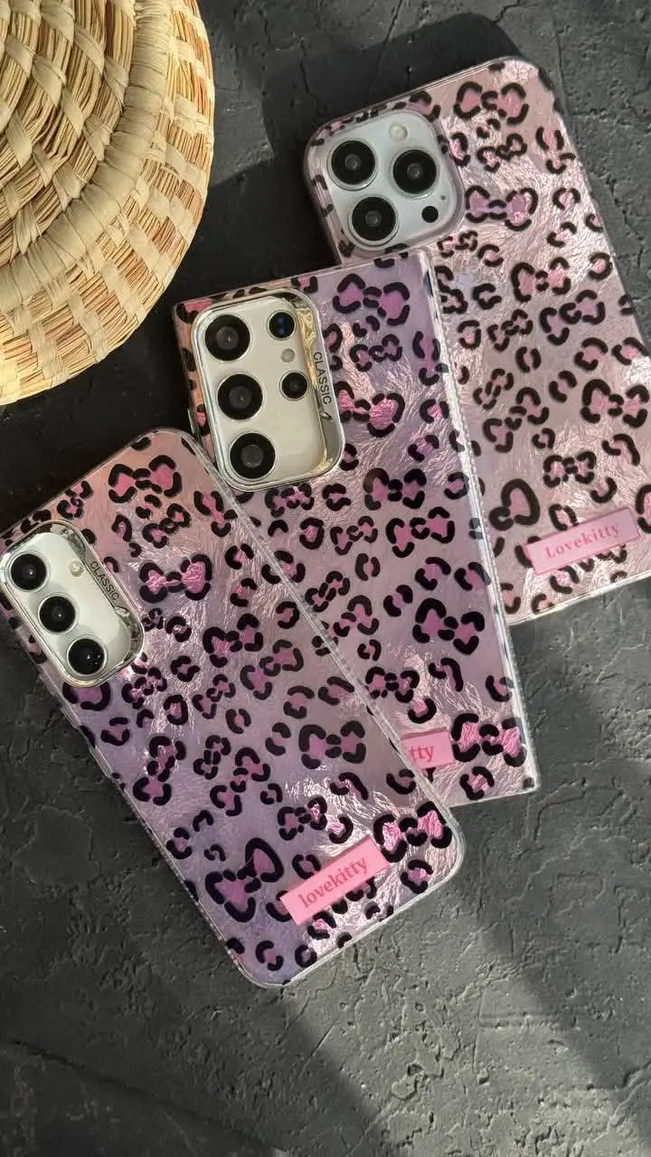 📱مدل قاب: قاب پلنگ صورتی امواج مخصوص انواع #سامسونگ #آیفون
