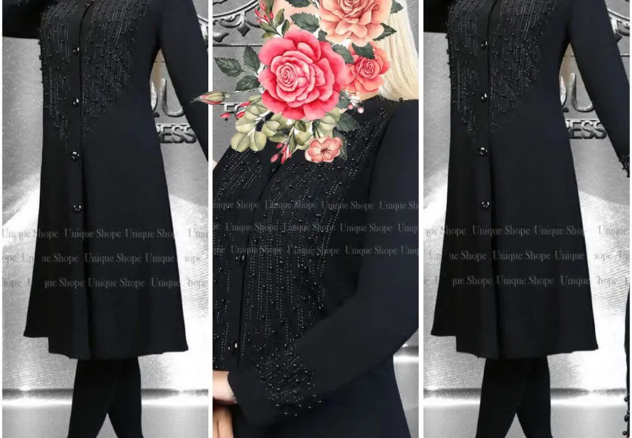 ❤️نام: مانتو مدل مهنوش🏴 ((ویژه محرم)) 🏴
