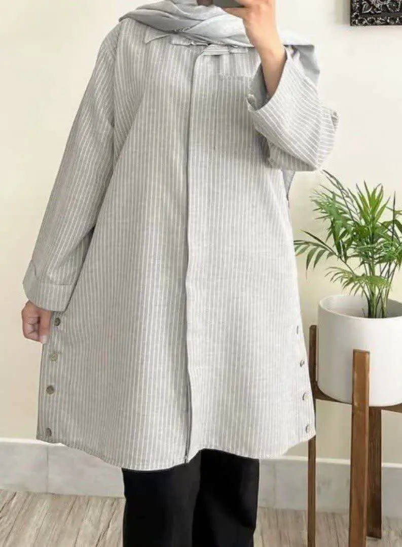 ✅ شومیز بغل دکمه، جنس لینن...