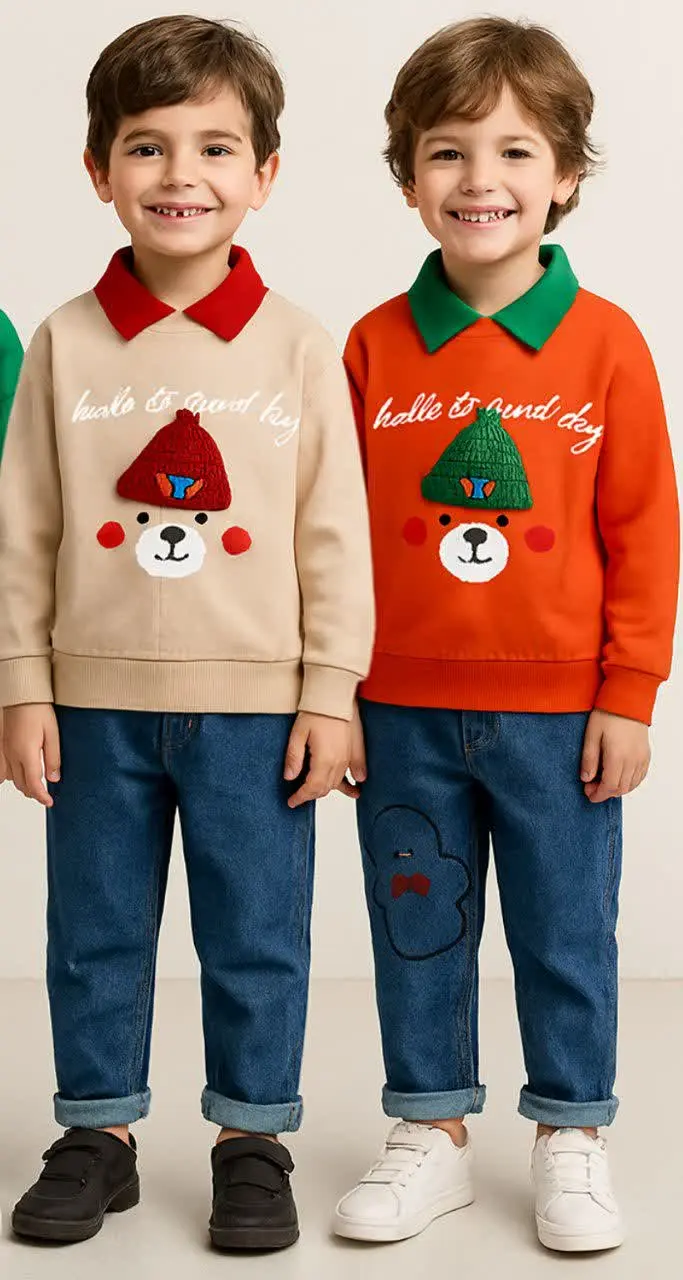 بلوز شلوار پسرانه خرس کلاه...