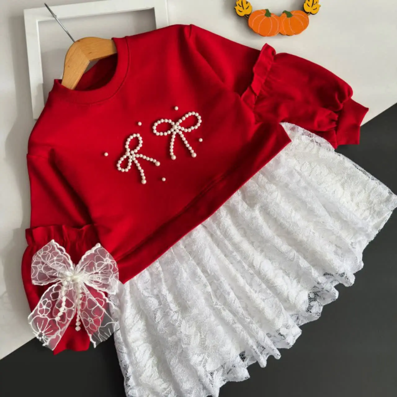 پیراهن تور مروارید یلدایی❤️