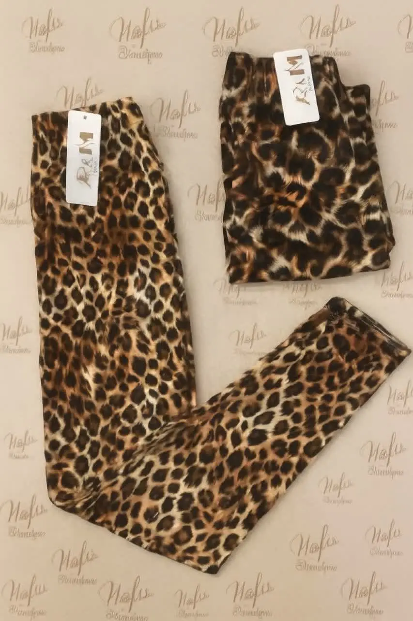 🎀 شلوار مخمل پلنگی🐆