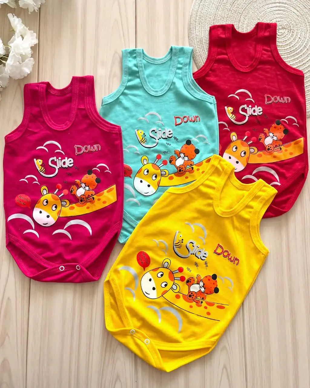 رکابی زیر دکمه ببر و زرافه
