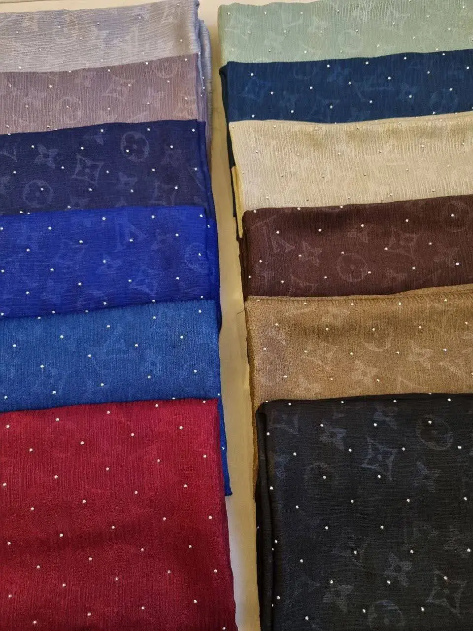 روسری کریشه درختی نگین دار🌱✨