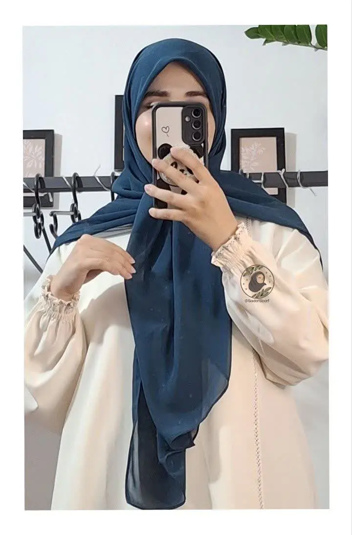 روسری آبی کله غازی تک رنگ💙
