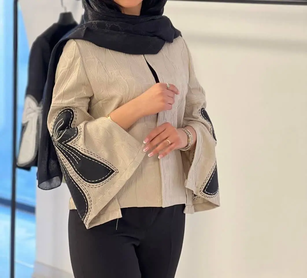 🌸ژاکارد آستین پاپیون
