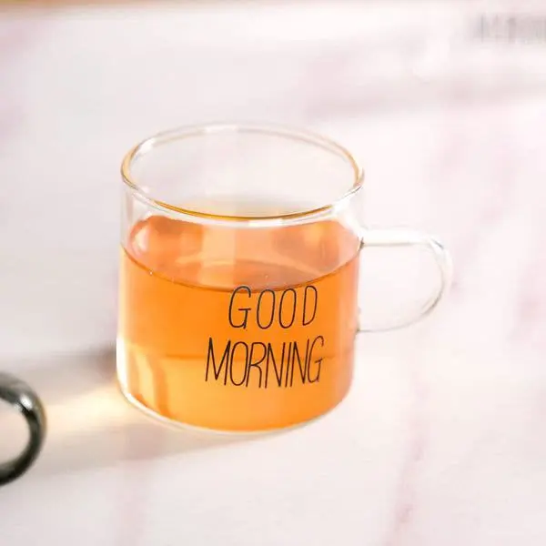 فنجان پیرکس دسته رنگی GOOD MORNING
