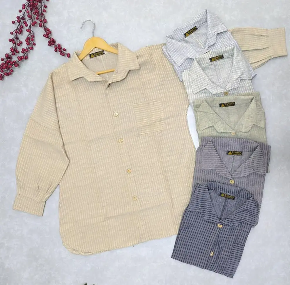 ✅شومیز بغل هلال، جنس لینن دیپلمات
