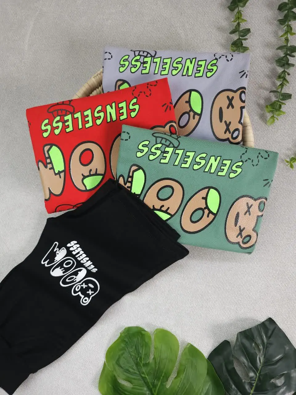 تیشرت شلوارک پسرانه خرس ضربدر 
