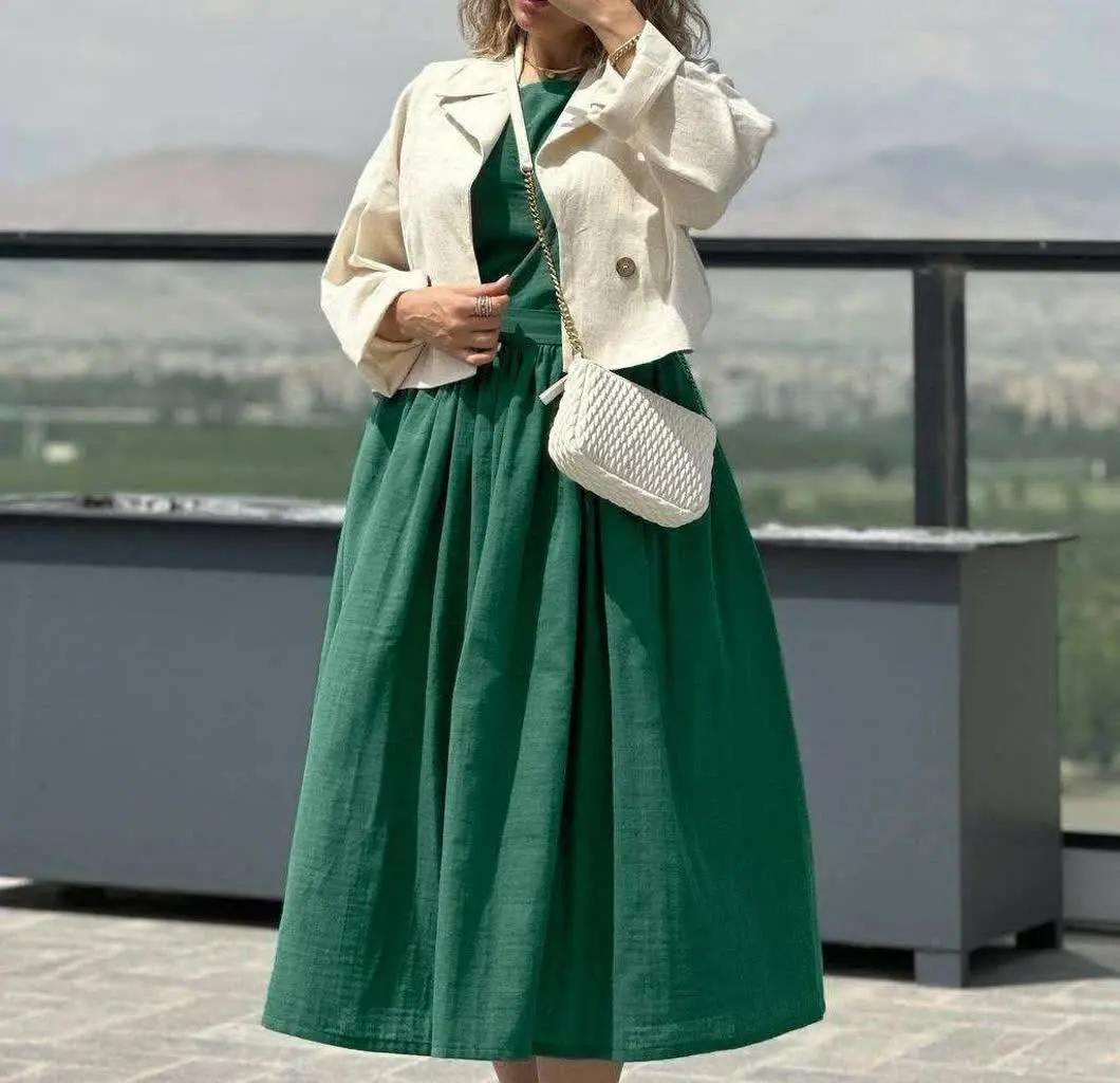 نام: ست دو تیکه کت سارافون لینن 
