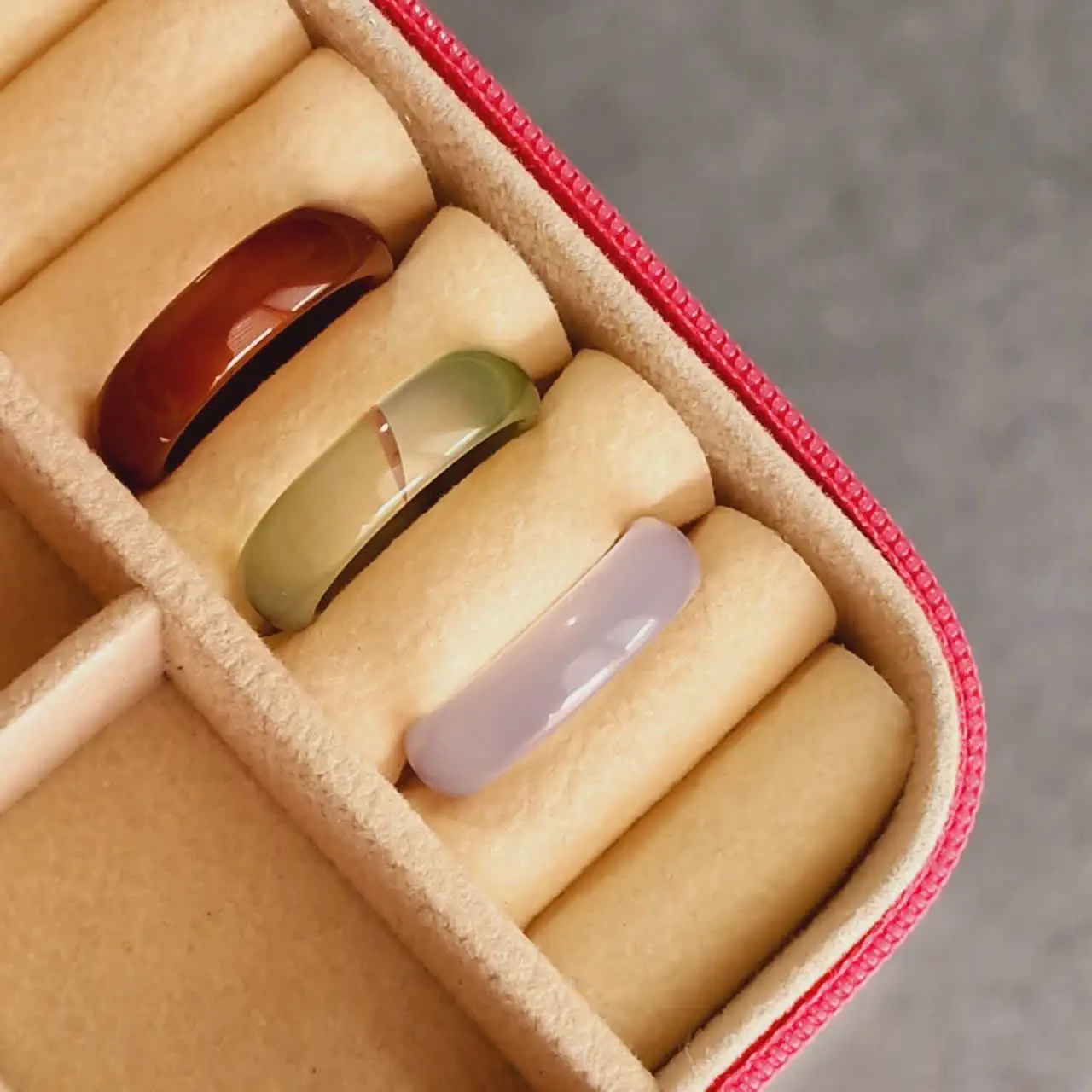 پک سه تایی رینگ‌ عقیق طبیعی
