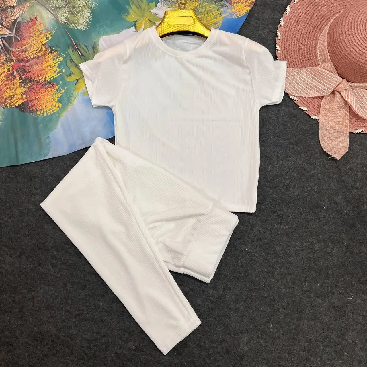 👚نام: ست باشگاهی کراپ شلوار کبریتی
