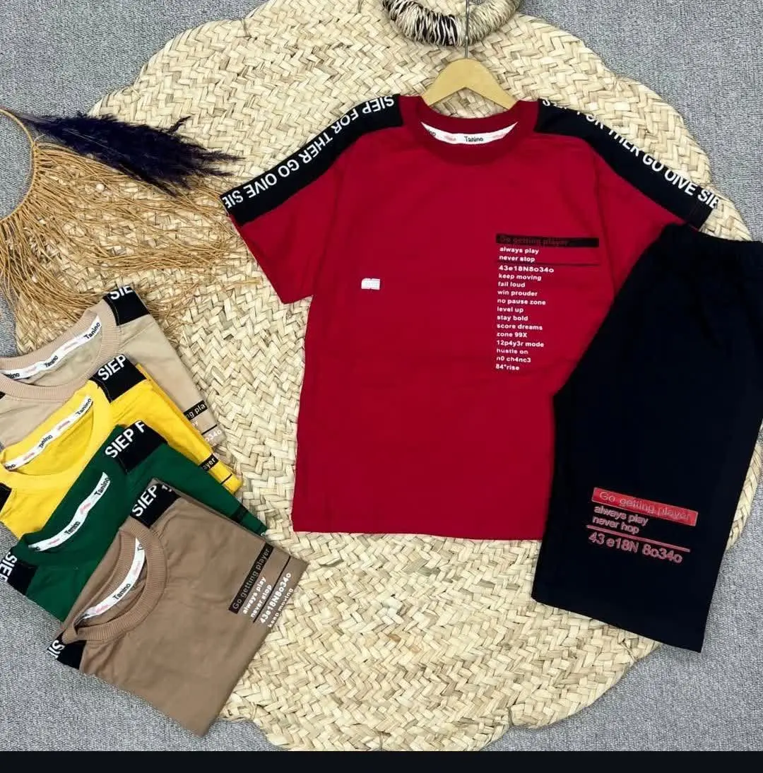 💥👕 ست تیشرت و شلوارک پنبه سوپر