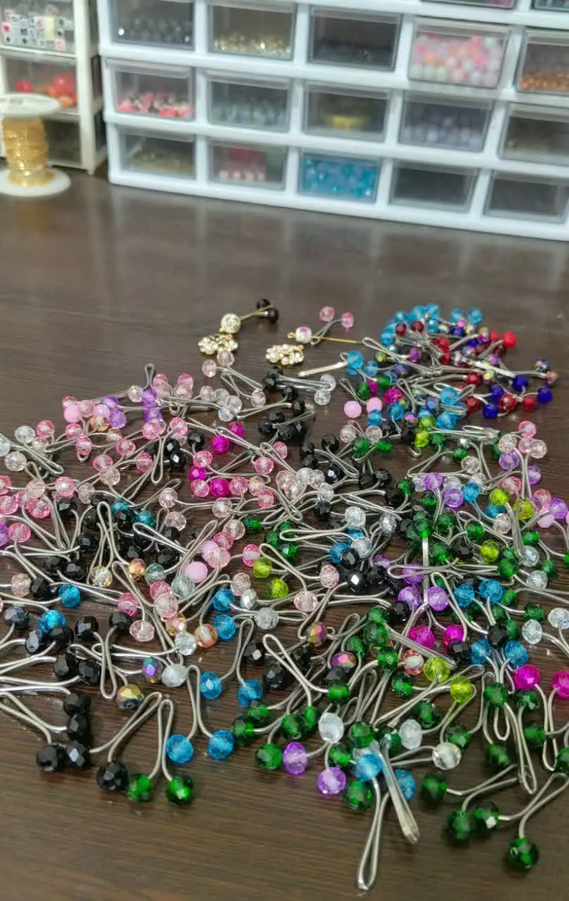 ✅ شارژ #گیره‌های استیل سرکریستالی (نخکش نمیکنه، شل نمیشه و در نمیاد) 
