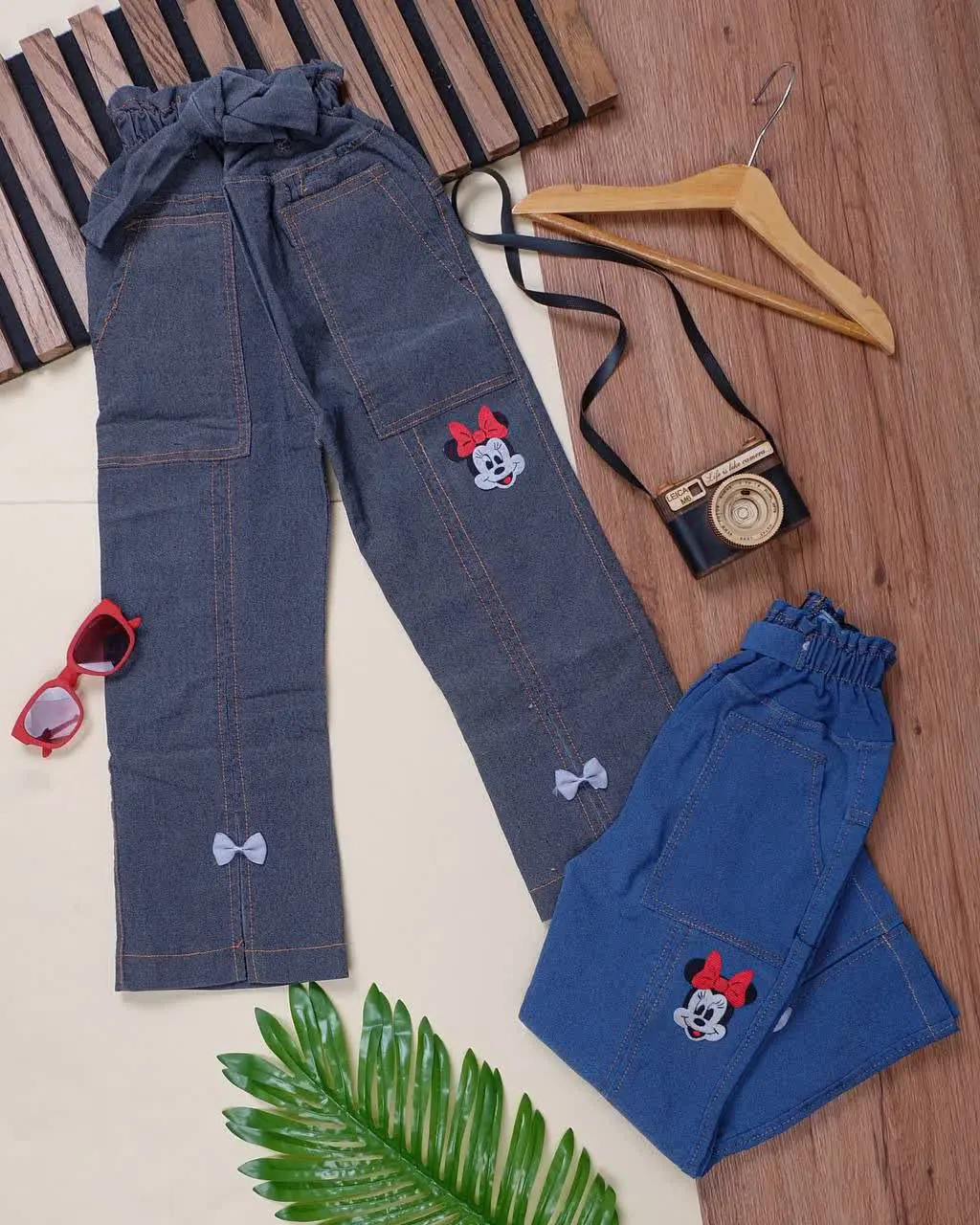 👖نام کالا: #شلوارنیل بگ چاکدار دخترانه 
