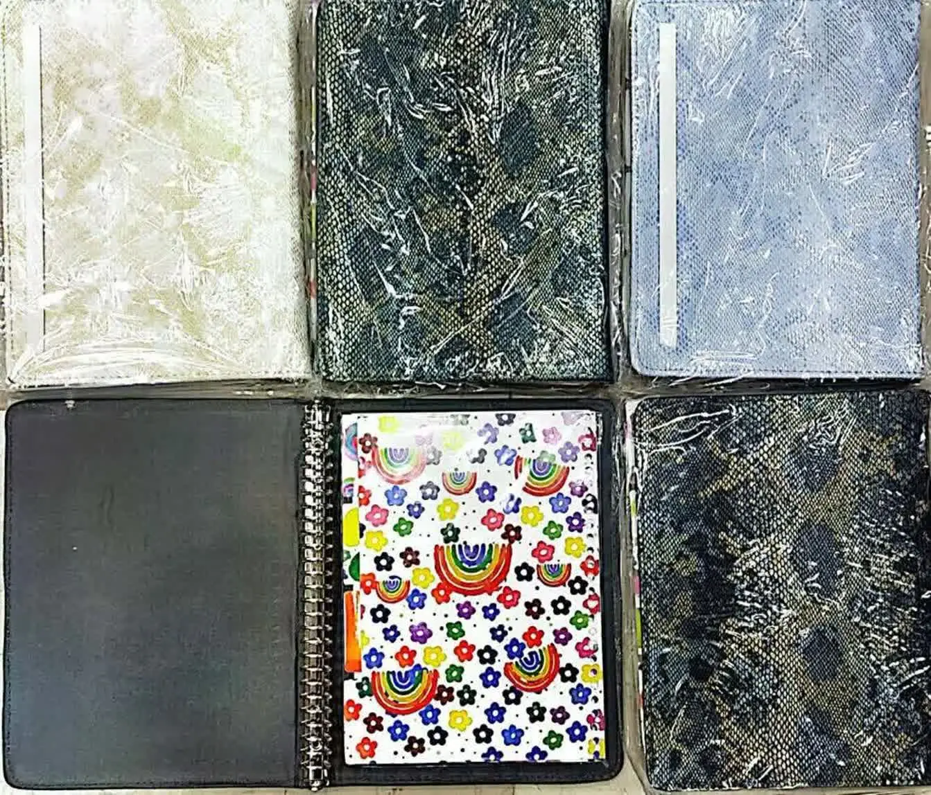 کلاسور ۲۶ سوراخ قفل فلز پوست ماری اعلا با یدک تک سلفون کارن
