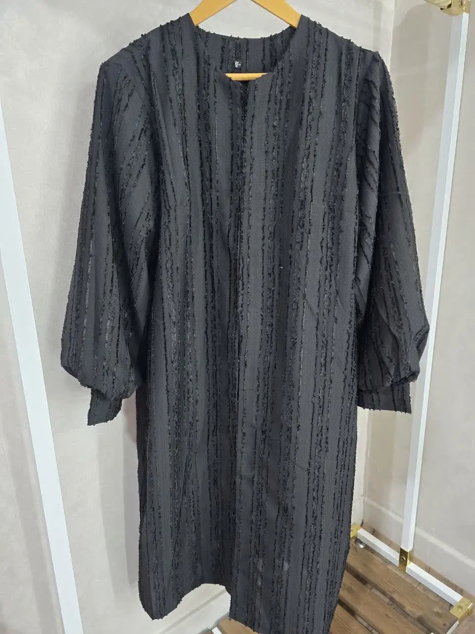 مانتو بلند مجلسی تک رنگ مشکی