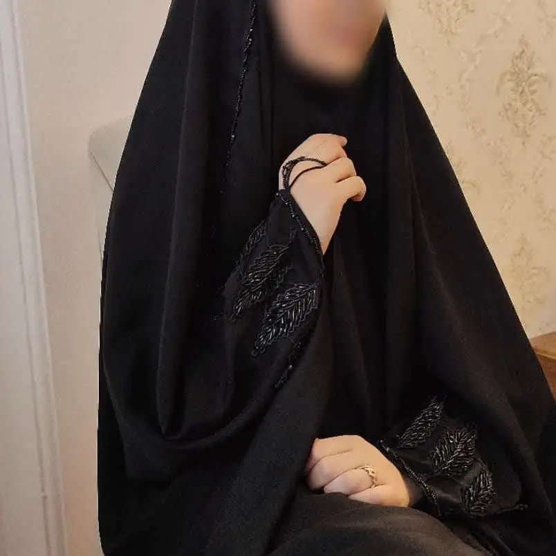 ✅ چادر عربی جواهر دوزی شده
