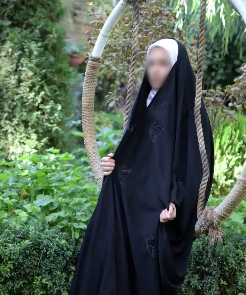 ✅چادر جده تمام گلدوزی پروانه