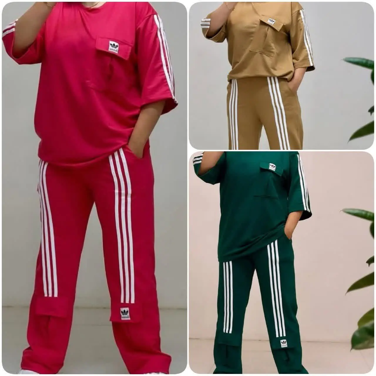 نام: تیشرت و شلوار کارگو سه خط
