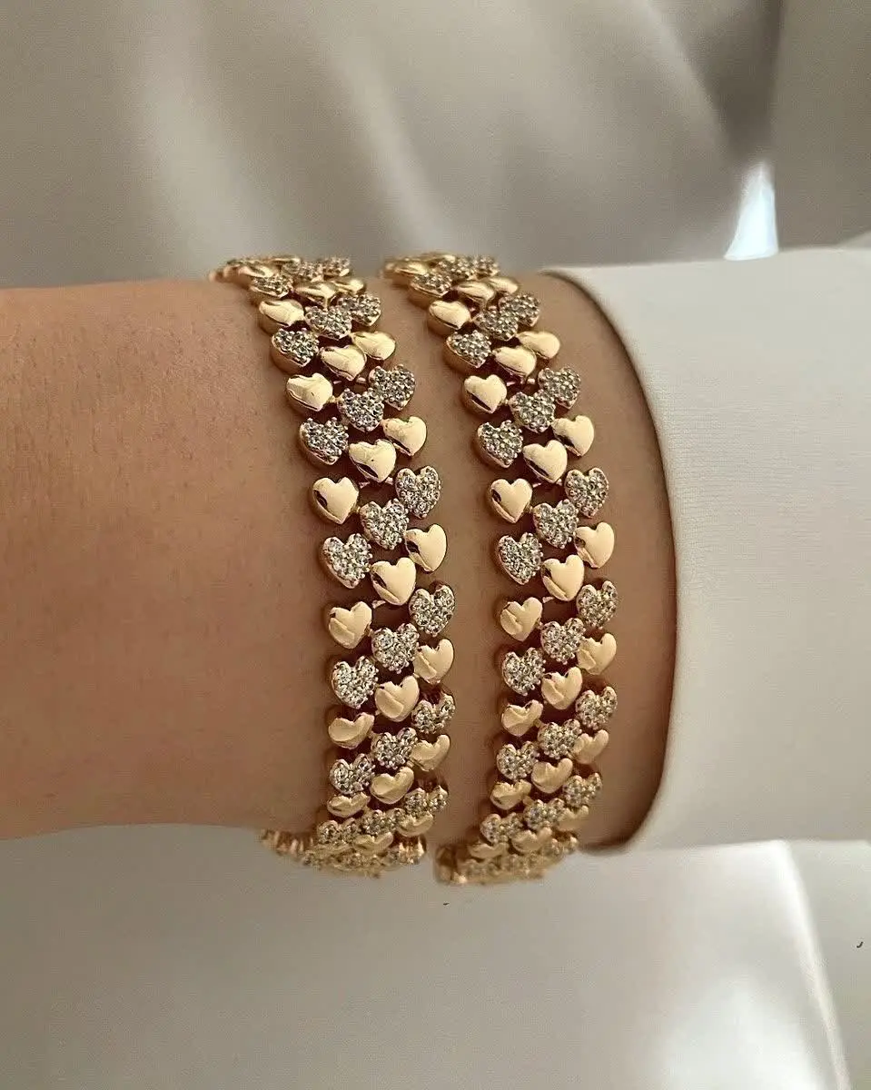 ❤️ *محبوبترین دستبند قلبی، کاملا مشابه طلا* 👌🏻🥰
